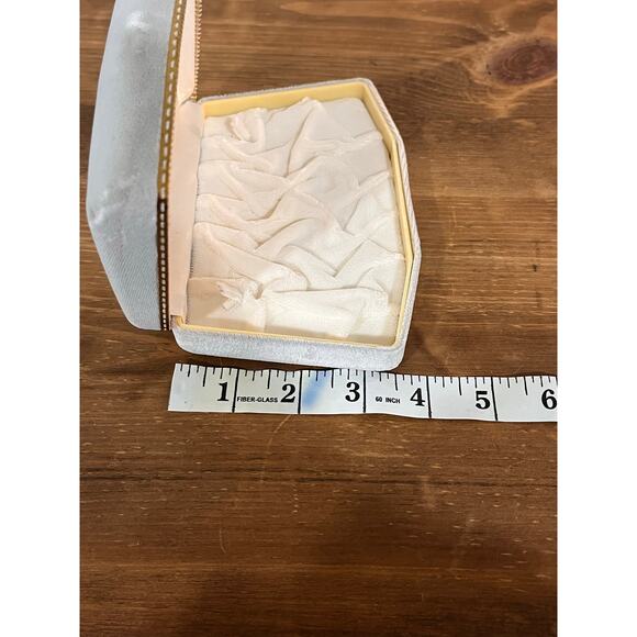 Vintage Japan Jewelry Travel Case Kanaya Brand Velvet Box Satin Interior - Picture 10 of 12